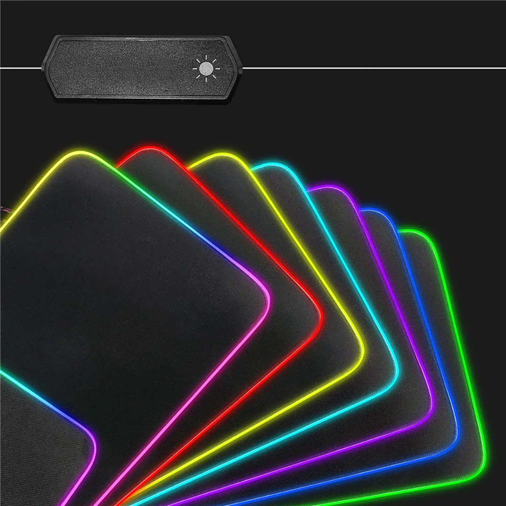 Herní podložka pod myš 80x30cm, RGB LED podsvícení, 13 režimů svícení