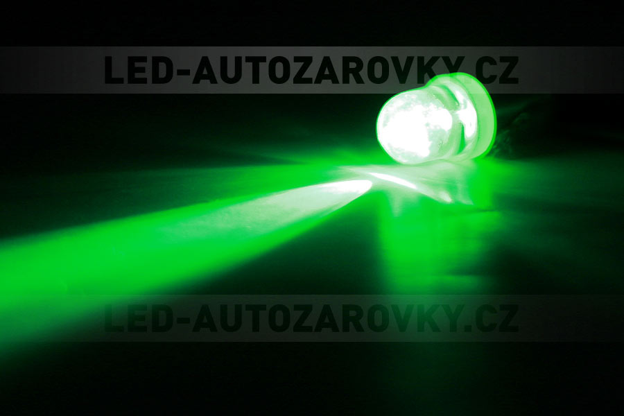 Parkovací světlo - LED ZELENÉ - patice BA9S, sada 2ks