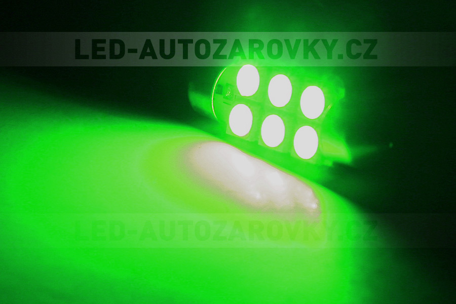 Sufitka zelená - Super 6xSMD LED SINGLE, 39mm