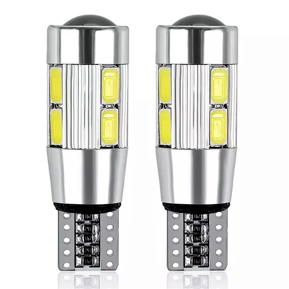 Parkovací světlo T10 (W5W) - 10xSMD, CANBUS, bezpaticové, bílé 1ks
