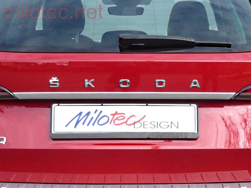 Lišta nad zadní SPZ, Alu Brush - Škoda Kamiq od r.v. 2019