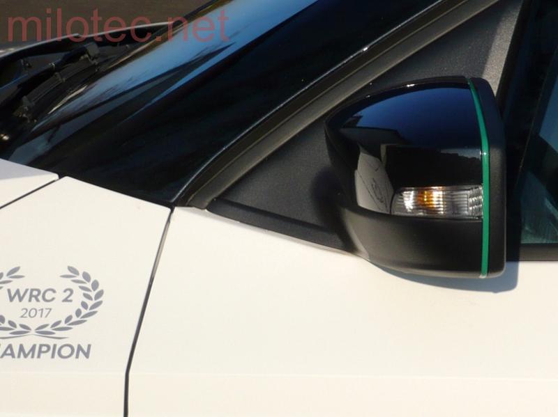 Design lišta zpětných zrcátek, zelená - Škoda Karoq