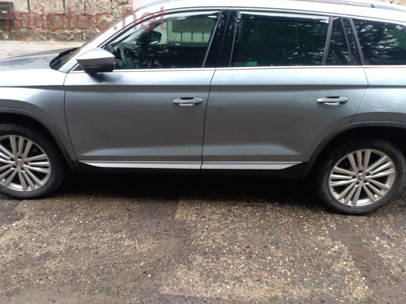 Lišty bočních dveří M-TRACK, stříbrné matné - Škoda Kodiaq