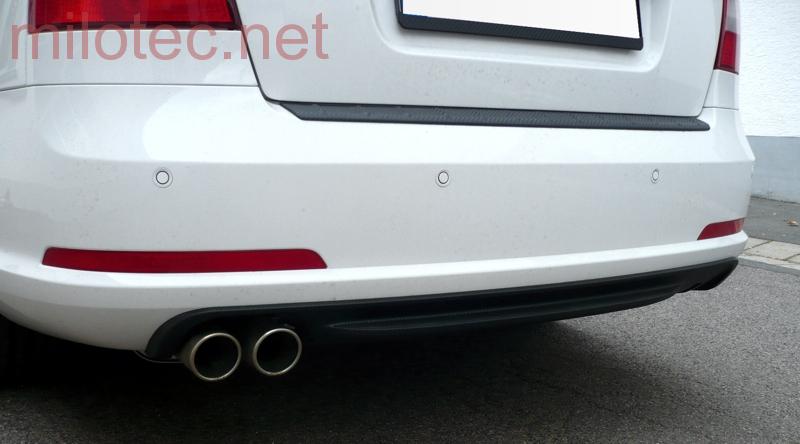 Difuzor zadního nárazníku, černý lesklý "klavírlak" - Škoda Octavia II. RS Facelift