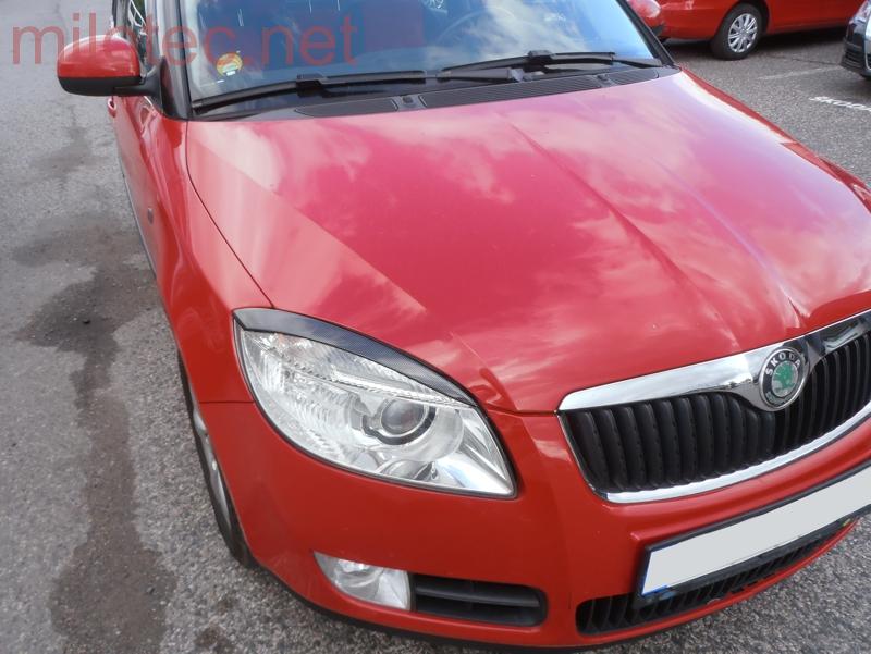 Kryty světlometů (mračítka), karbon - Škoda Fabia II.