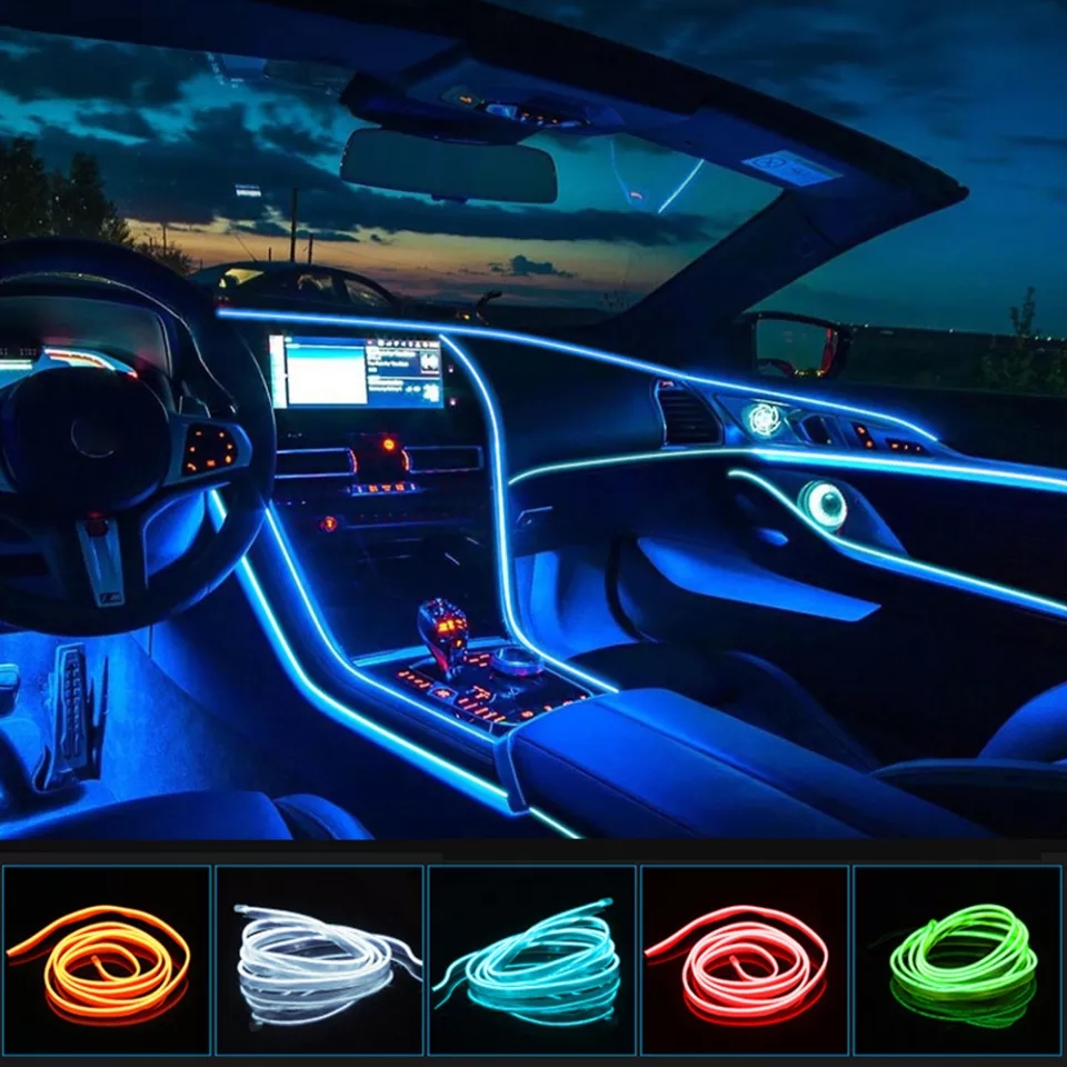 Akce - ambientní LED RGB osvětlení do auta, iOS a Android s Bluetooth, 6m, 12V