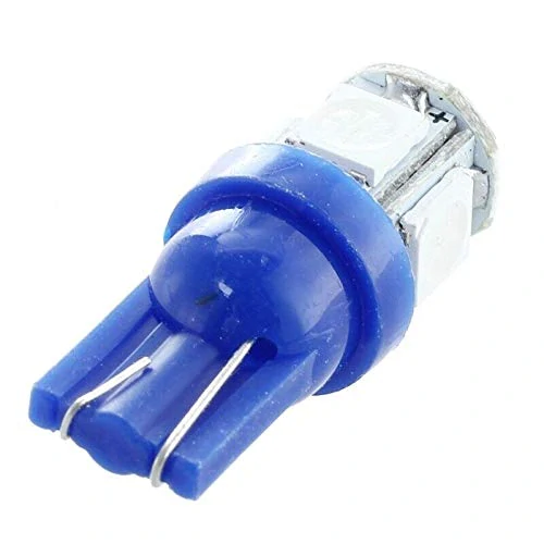 LED T10 - 5 x LED SMD MODRÉ - bezpaticové, 1ks