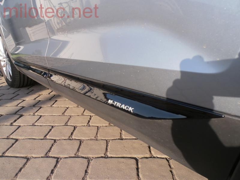 Lišty bočních dveří M-TRACK, černý lesklý "klavírlak" - Škoda Kodiaq