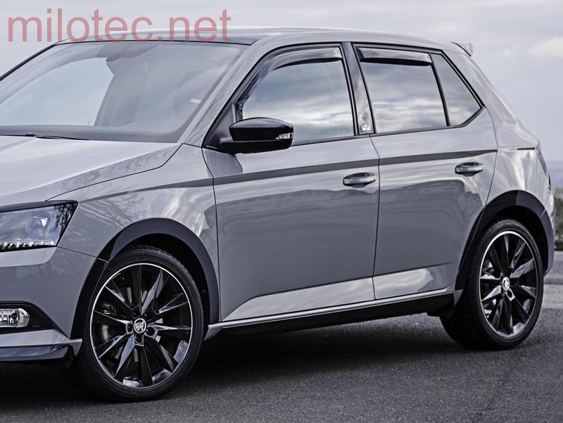 Lemy blatníků, černý lesklý "klavírlak" - Škoda Fabia III. Limousine
