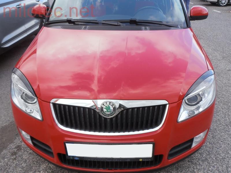 Kryty světlometů (mračítka), karbon - Škoda Fabia II.