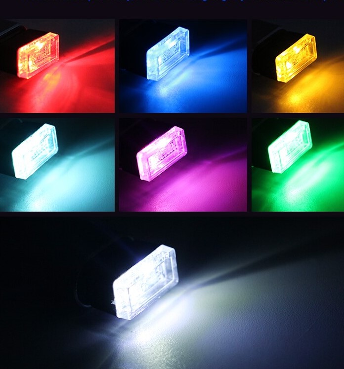 Mini USB LED světlo, barva modrá-ice