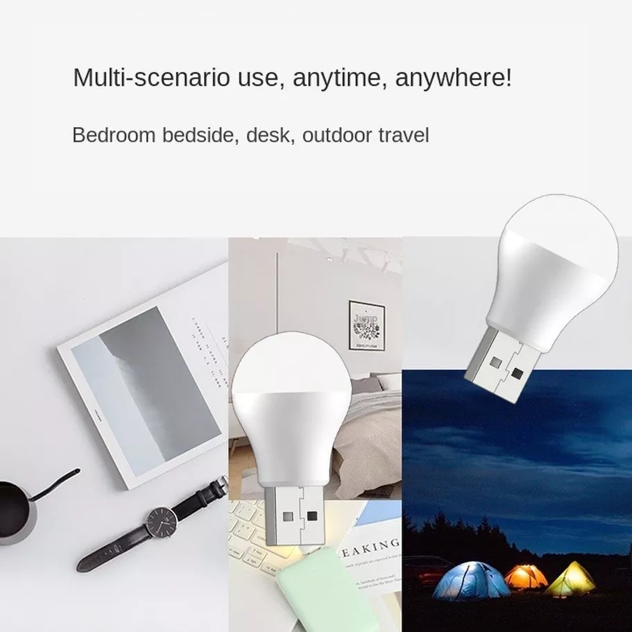 LED USB noční světlo 3500K teplá bílá