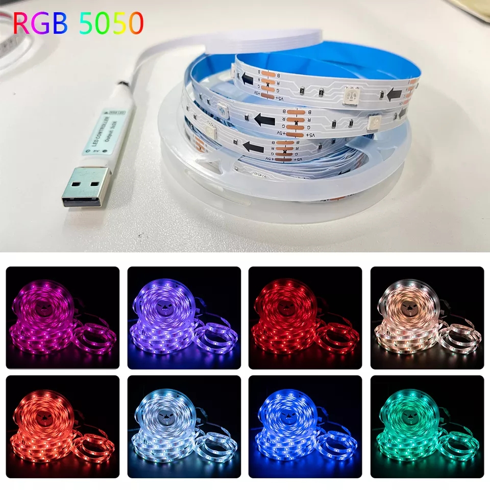 LED RGB USB světlo za TV a PC, délka 10m, Android s Bluetooth a dálkové ovládání