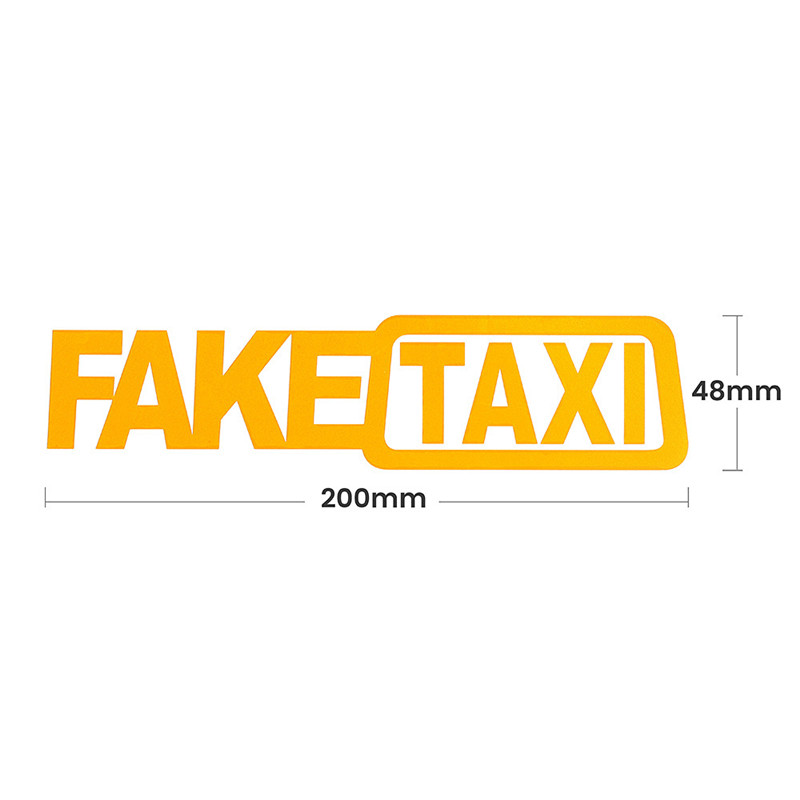 Samolepka FAKE TAXI 20x4,8cm žluto-černá