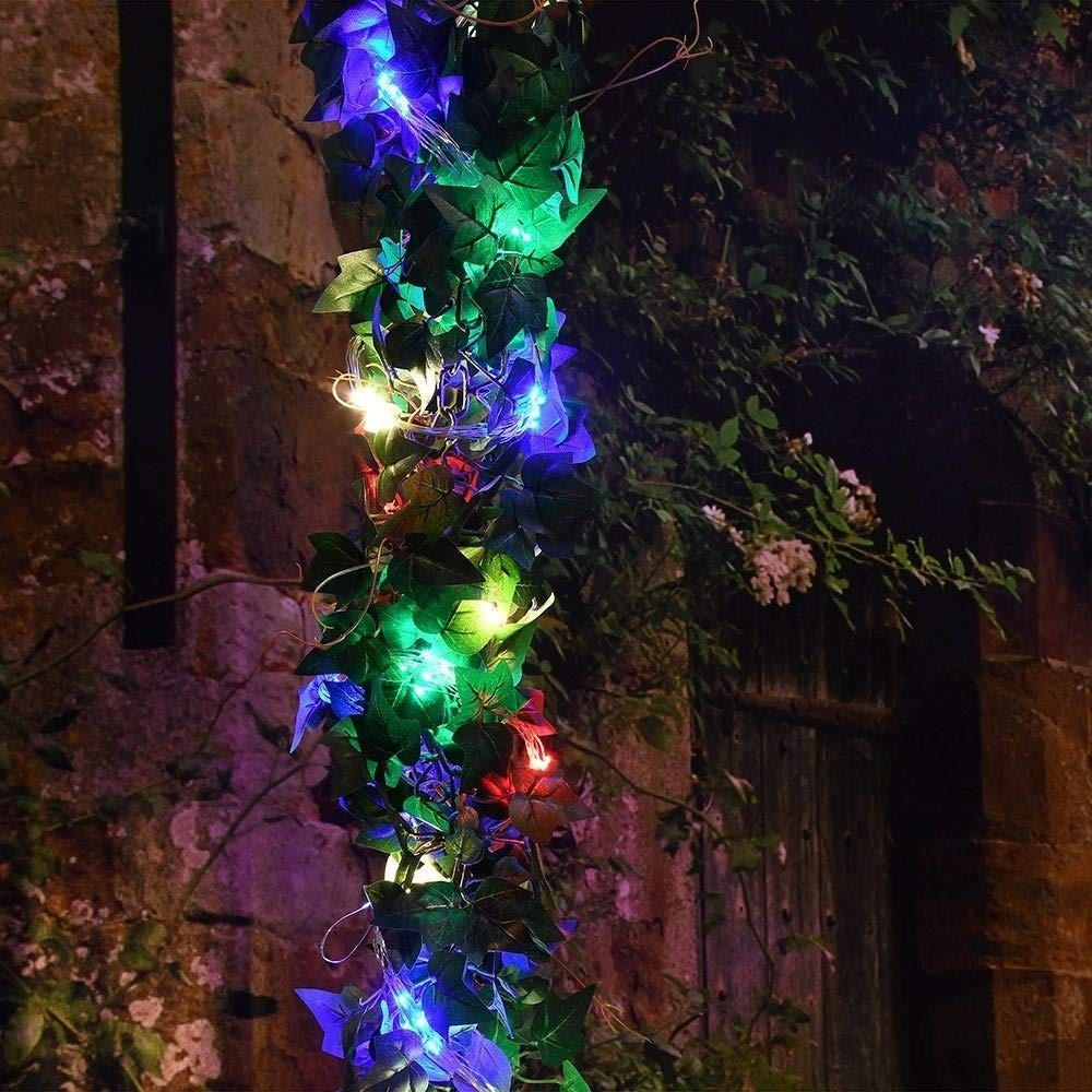 LED solární zahradní girlanda 10m - venkovní osvětlení, RGB 100 LED
