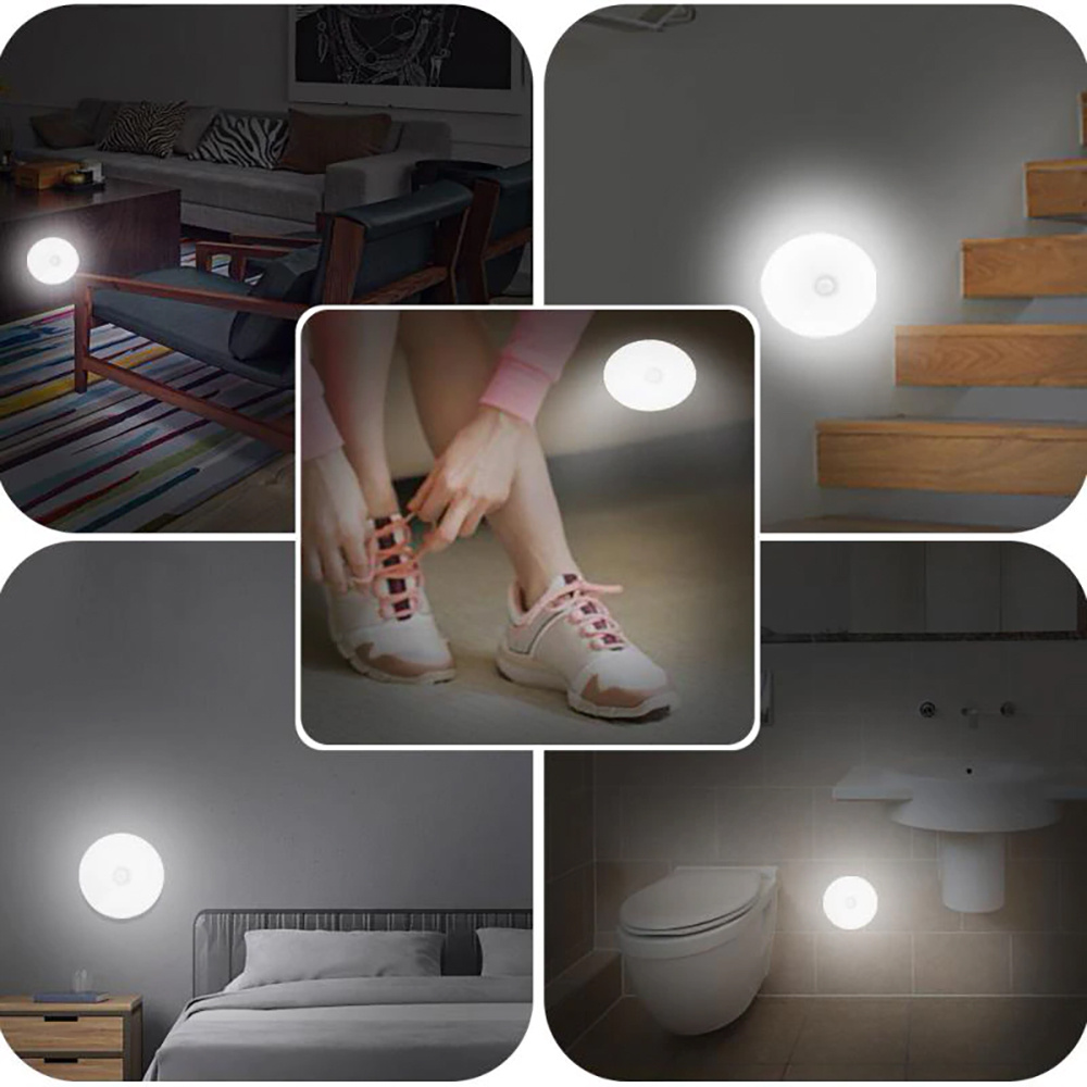 Sada 6ks LED noční světlo se senzorem pohybu a soumraku