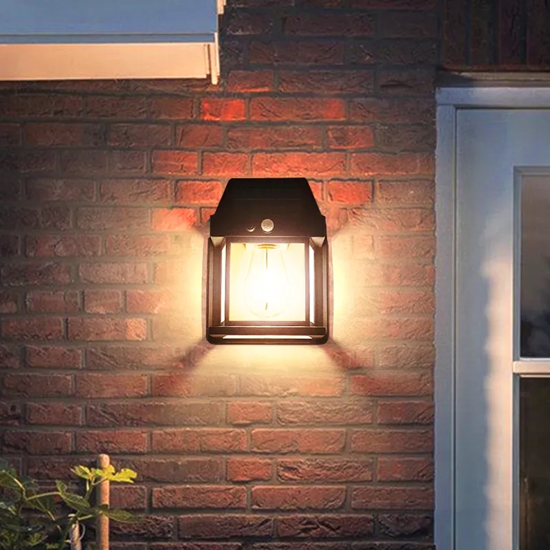 Solární nástěnné světlo s detektorem pohybu RETRO 600LM 120°