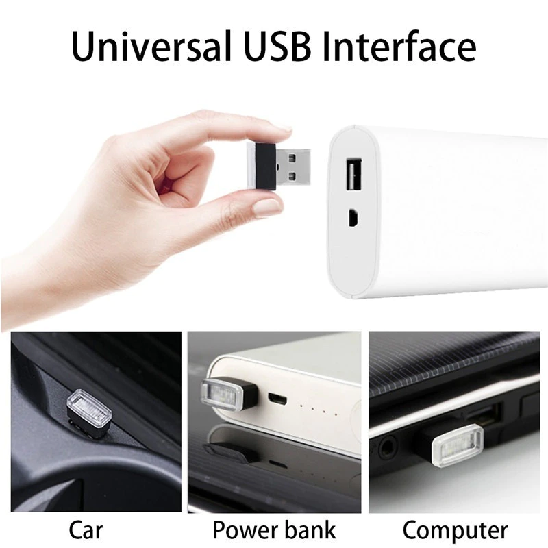 Mini USB LED světlo, barva modrá-ice