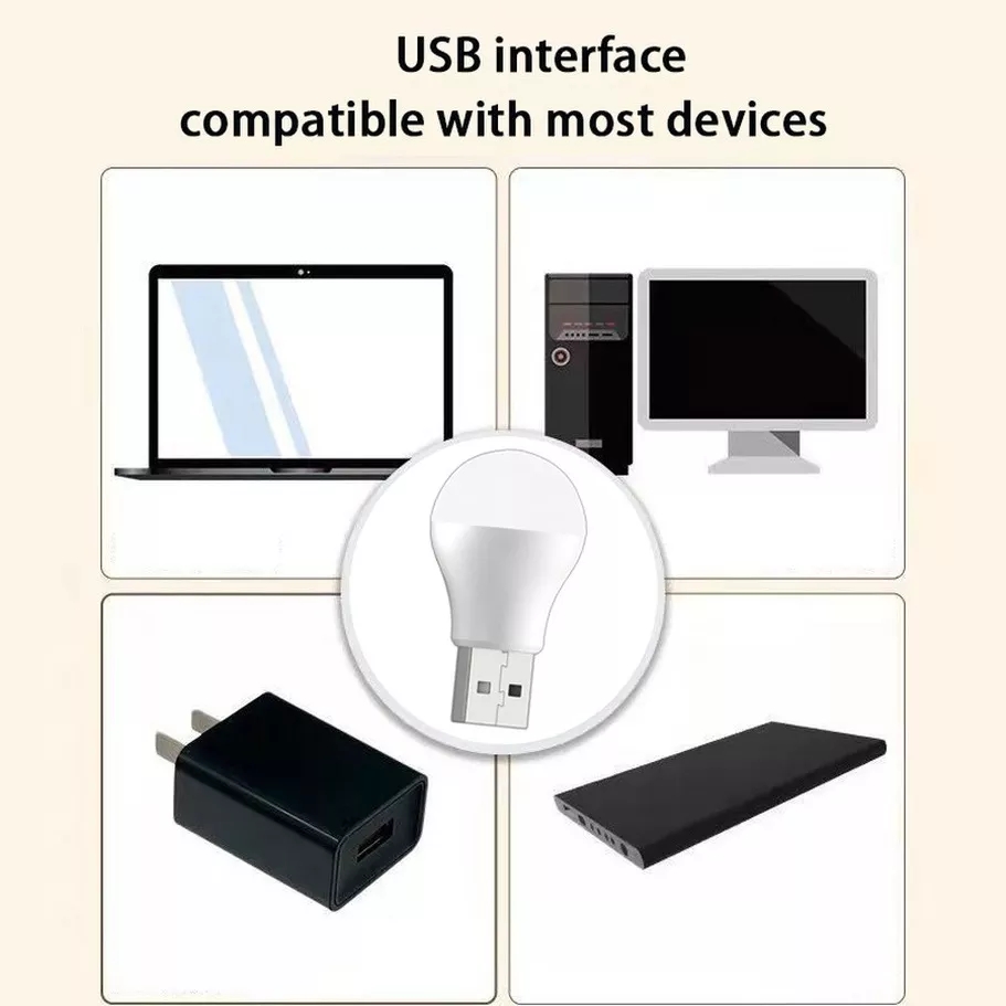 LED USB noční světlo 3500K teplá bílá
