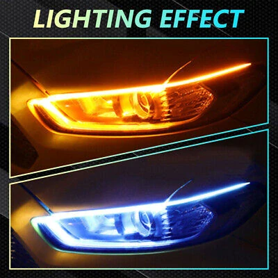 Flexibilní RGB LED pásek s DO ovládáním, sekvenční světlo 2x45cm, DRL denní svícení